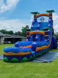 22ft hurricane with extended slide and inflated pool