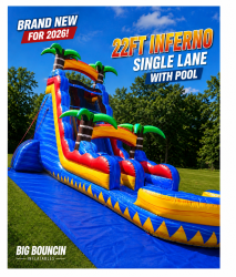 22 foot tropical Inferno single lane with pool