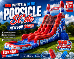 18ft double lane popsicle slide with pool